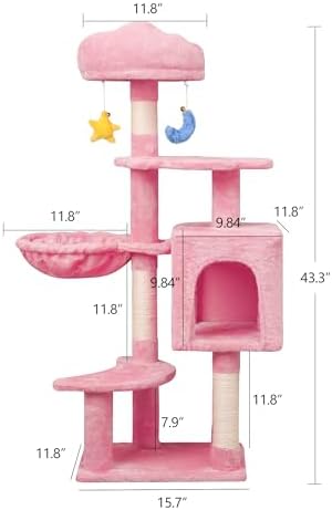 Meecal 43-Inch Small Cat Tree Cute - Image 3