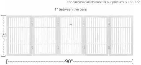 Urnporium Pet Dog Gate Freestanding, Strong Durable Folding Wooden Fence - Image 3
