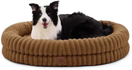 ChiXnuggle Orthopedic Dog Bed, Washable Cover, Faux Fur Bolster Pet Couch by SnuggleUpPawsDown