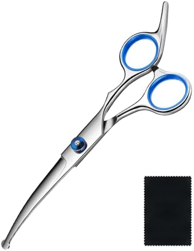 Dog Grooming Scissors Curved Shears Set Rounded Trimming Scissors by GORITZ