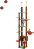 PETEPELA Floor to Ceiling Cat Tree, Adjustable 90.5"-100.4" Tower by PETEPELA