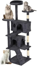 FDW | 62" Cat Tree Tower | Dark Gray | Multi-Level Indoor Activity Center by FDW