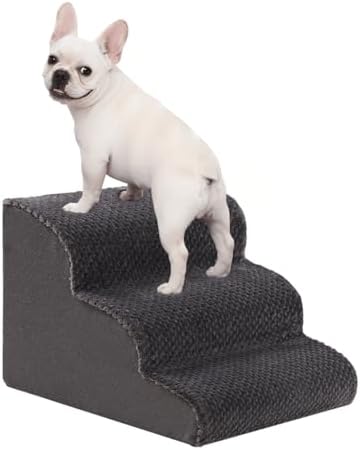 Oiilores Dog Stairs for Small Dogs 15" H, 3-Step Dog Steps Ramp for Couch Sofa by OiiloresComfyDoorMat