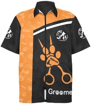 Custom Pet Grooming Smock, Personalized Dog Groomer Jacket - Image 3