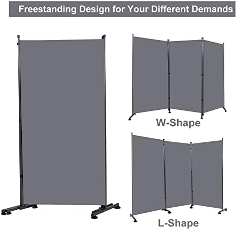 Room Divider 3 Panel Folding Privacy Screen, Round Pad Design Wall Divider - Image 5