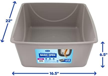 Petmate Open Cat Litter Box, XL Nonstick Pan, Mouse Grey - Image 7