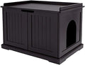 unipaws Cat Litter Box Enclosure Furniture, Hidden Litter Box Cover by unipaws