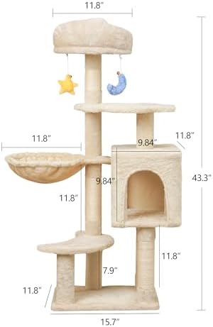Meecal 43-Inch Cloud Cat Tree for Small Kittens Under 6 Months 9lbs - Image 3