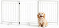 Free Standing Dog Fences Indoor, 3-Panel Foldable Dog Gate by Faesun