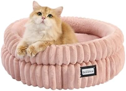 BALANCE Cat Bed Kitten Bed, Washable Round Cat Beds by BalancePet