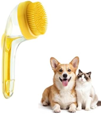Pet Bath Brush, Dog Bath Brush & Massage Scrubber, Gentle Dog Wash Brush by AYNUUY