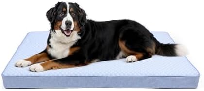 Cooling Dog Bed for Large Dogs, Orthopedic Memory Foam Pet Bed for Crate by ABETTERLIFEWITHPET