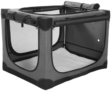 30 x 21 x 21 Inch Collapsible Soft Dog Crate by Deekuiwi