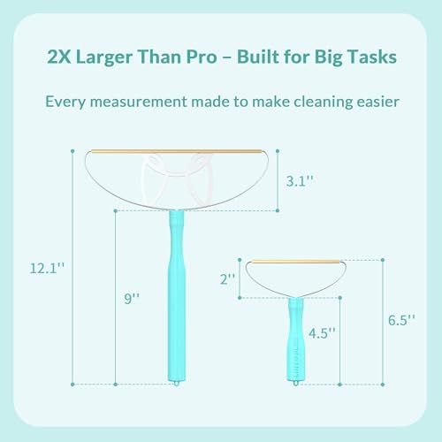 LINTPLUS Pet Hair Remover Kit – Oversized Carpet Rake - Image 2