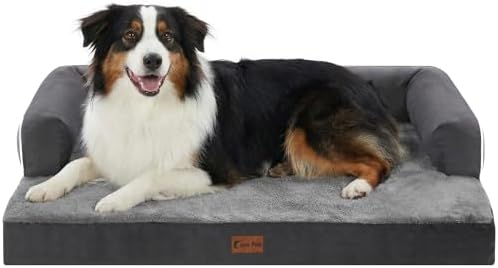 Orthopedic Washable Dog Bed for Medium Dogs, Dark Grey by CasaPaw