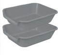 Extra Large Low Entry ABS Cat Litter Box, 2 Pack by Ying+Tutu
