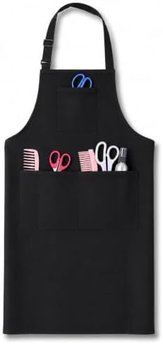 Amabro Hair Stylist Apron Adjustable 4 Pockets Hair Stylist Dog Grooming by Amabro