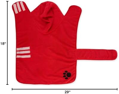 Bone Dry Pet Robe Collection Embroidered Absorbent Microfiber Bath Robe - Image 7