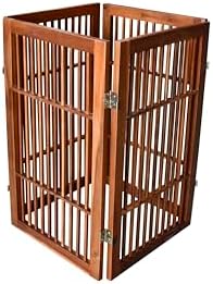 Urnporium Pet Dog Gate Freestanding, Strong Durable Folding Wooden Fence - Image 6