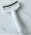 White Small Dog Brush for Shedding, Tight V-Tooth Deshedding Comb by DISECUM