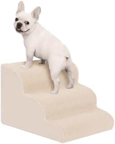 Oiilores Dog Stairs for Small Dogs 15" H, 3-Step Dog Steps Ramp for Couch Sofa by OiiloresComfyDoorMat