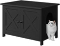 JY QAQA Cat Litter Box Enclosure, Litter Box Furniture Hidden by JYQAQA