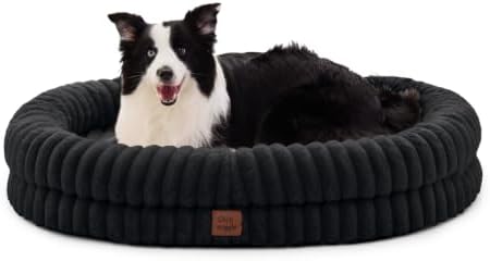 ChiXnuggle Orthopedic Dog Bed, Washable Cover, Faux Fur Bolster Pet Couch by SnuggleUpPawsDown