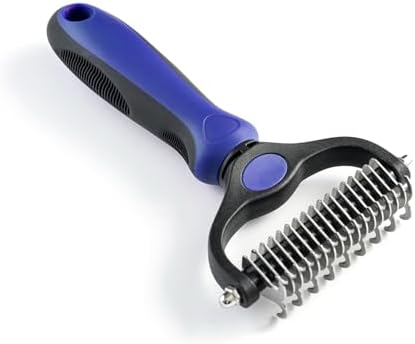 WePet Grooming Rake for Dogs & Cats, Double-Sided Deshedding Brush, Extra-Wide by WePet