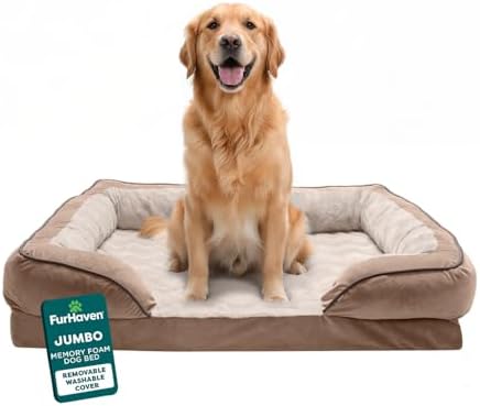 Furhaven Orthopedic Dog Bed for Large Dogs w/ Removable Bolsters & Washable by FurHaven