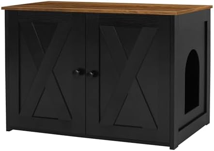 Dwanton Cat Litter Box Enclosure, Hidden Litter Box Furniture, 27.6 Inches by DWANTON