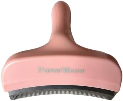 Pet Deshedding Tool with Curve Blade, Cat Grooming Brush, Tight V-shaped Teeth by Unknown