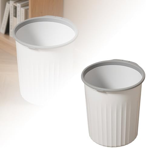 Bathroom Garbage Can, Lightweight Durable Striped Garbage Cans - Image 4