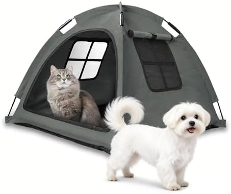 Anti-Anxiety Open Pet Tent for Cats & Dogs, Calming Hideaway by Nockovi