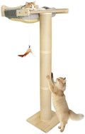 Cat Window Perch Hammock with 3-Piece Detachable Roman Column Sisal Scratching by Famifit