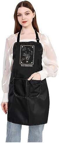JXGZSO Pet Grooming Apron Dog Groomer Apron The Groomer Sign Apron Dog Stylist - Image 2