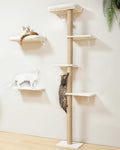 FUKUMARU Cat Wall Shelves Set, 70 inch Wall Mounted Tree by FUKUMARU