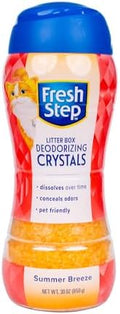 Fresh Step Cat Litter Crystals Deodorizer, Summer Breeze Scent, 30 Oz by FreshStep