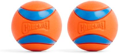 Chuckit! Ultra Ball Dog Toy, Durable Rubber, Medium 2.5-in, 2 Pack by Chuckit