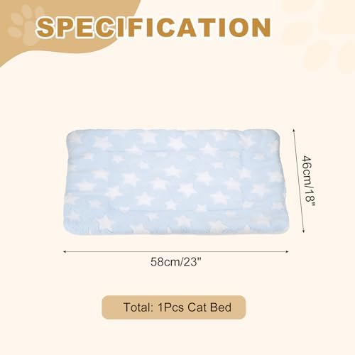 Dog Cat Bed Mat, Soft Coral Fleece Pet Cushion Pad - Image 2
