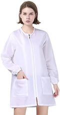 TOPTIE Salon Jacket with Long Sleeve, Unisex Satin Grooming Smock by TOPTIE