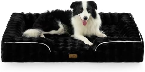 COZY KISS Faux Fur Orthopedic Extra Large Dog Bed, XXL 48x35 inch by COZYKISS