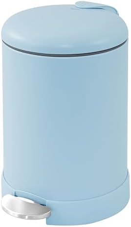 Glad Small Trash Can, 1.2 Gallon | Round Stainless Steel Garbage Bin by GladTrashFoodStorage