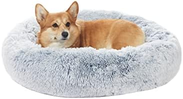 Bedfolks Calming Fluffy Donut Dog Bed by Bedfolks