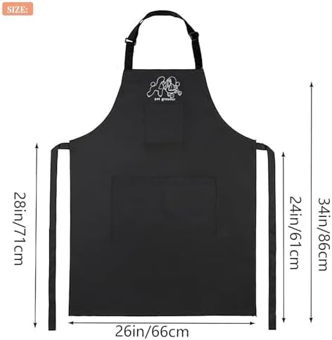 Gliitatu 2 Pack Dog Grooming Apron Smock Waterproof Apron - Image 5