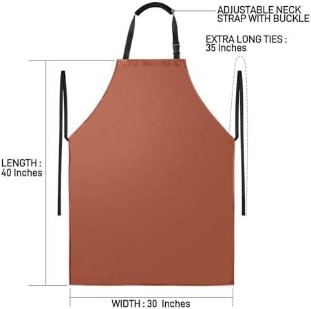 Waterproof Apron with Comfortable Adjustable Bib Rubber Vinyl Dishwasher Heavy - Image 7