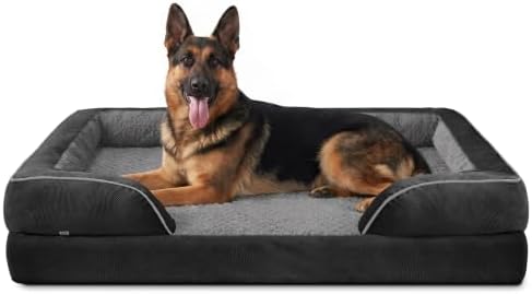 INVENHO Orthopedic Extra Large Dog Bed, XXL Waterproof Dog Sofa, Egg-Crate Foam by INVENHO