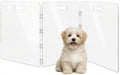 3-Panel Clear Acrylic Freestanding Dog Gate, Folding Pet Barrier by Cutora