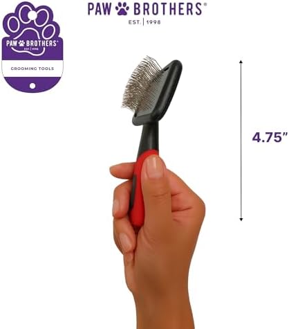 Ryan's Pet Supplies Paw Brothers Mini Pin Tiny Flat Slicker Brush - Image 3