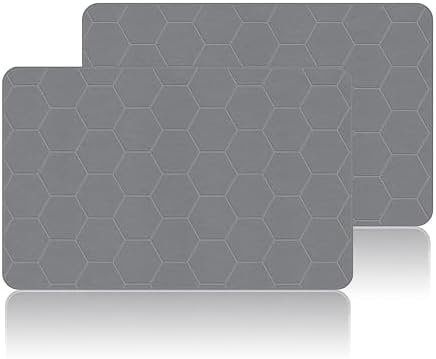 THMINS 2 Pack Extra Large Stone Bath Mat by THMINS