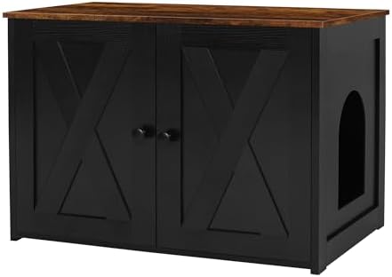 Dwanton Cat Litter Box Enclosure, Hidden Litter Box Furniture, 27.6 Inches by DWANTON
